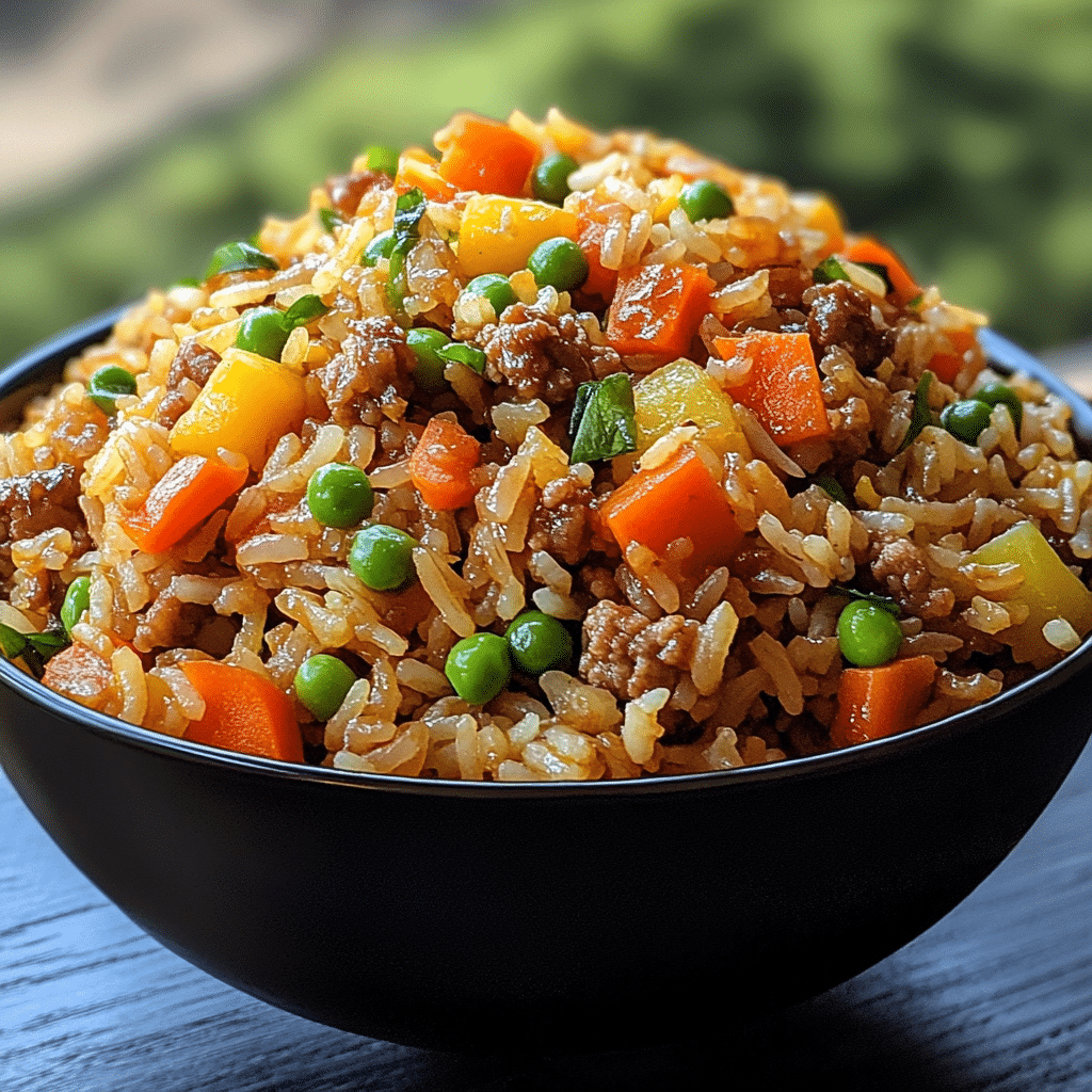 Savory Pork Fried Rice with Sesame Oil and Veggies Twist 2 Article Image