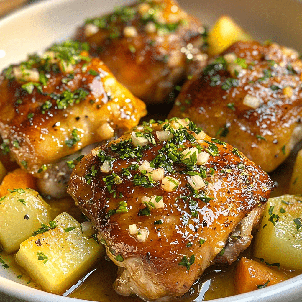 Savory Garlic Herb Crock Pot Chicken Thighs with Honey Glaze 2 Article Image