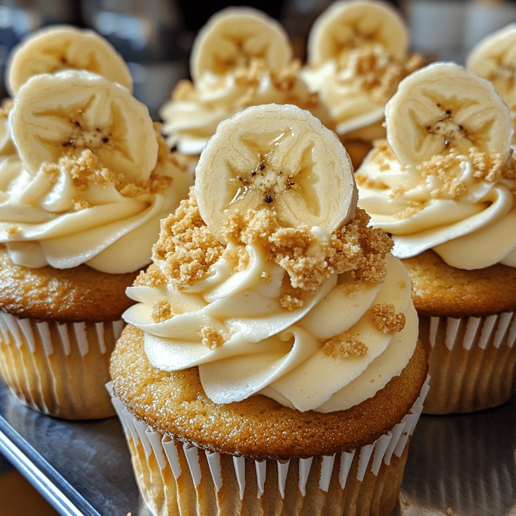 Decadent Banana Pudding Cupcakes with Creamy Frosting 1 Featured Image