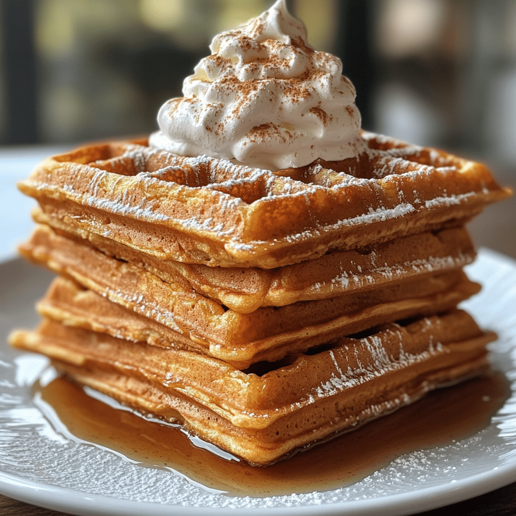 Irresistibly Fluffy Pumpkin Waffles with Spiced Maple Drizzle 1 Featured Image