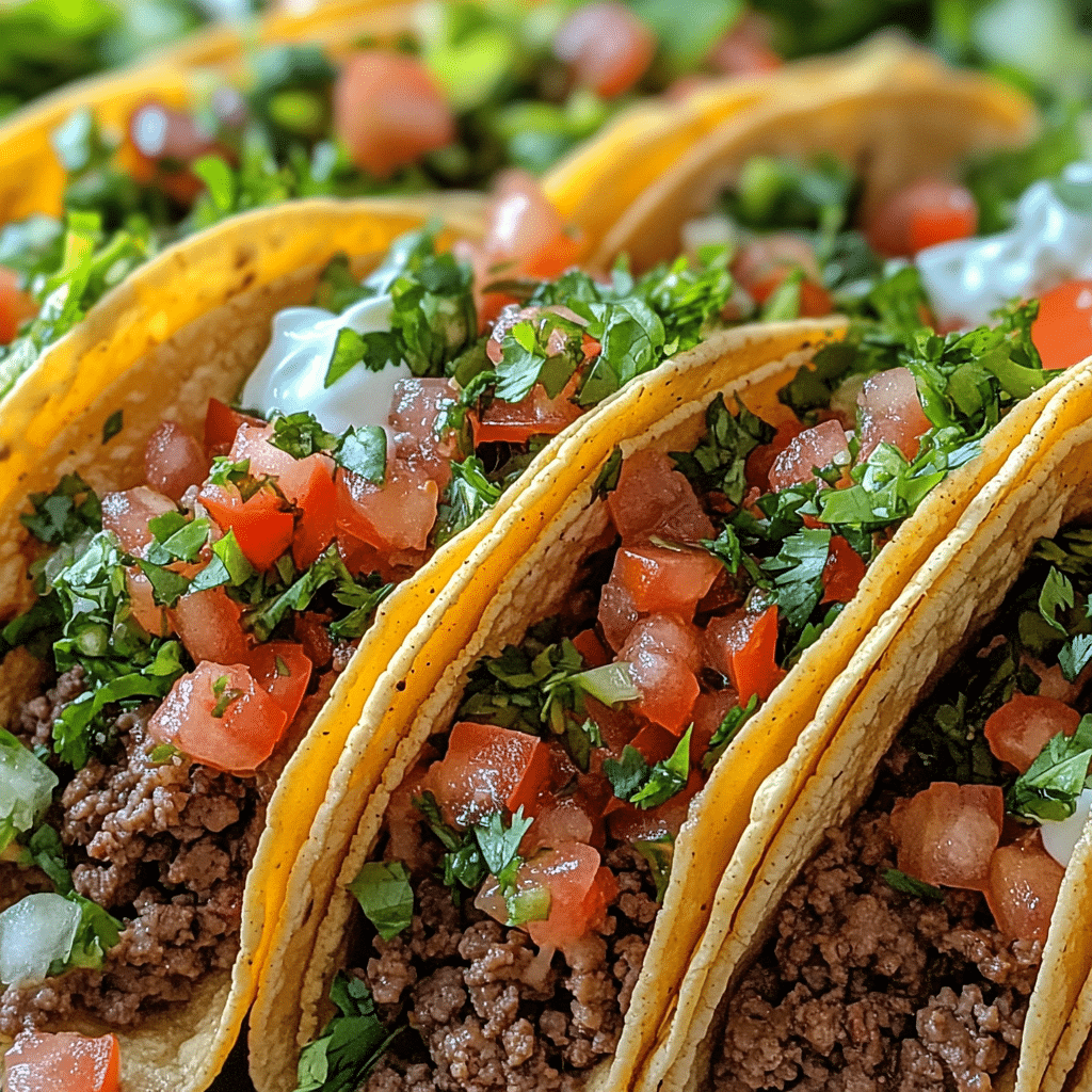 Savory Beef Tacos with Spicy Pineapple Salsa Delight 10 Crunchy Tacos