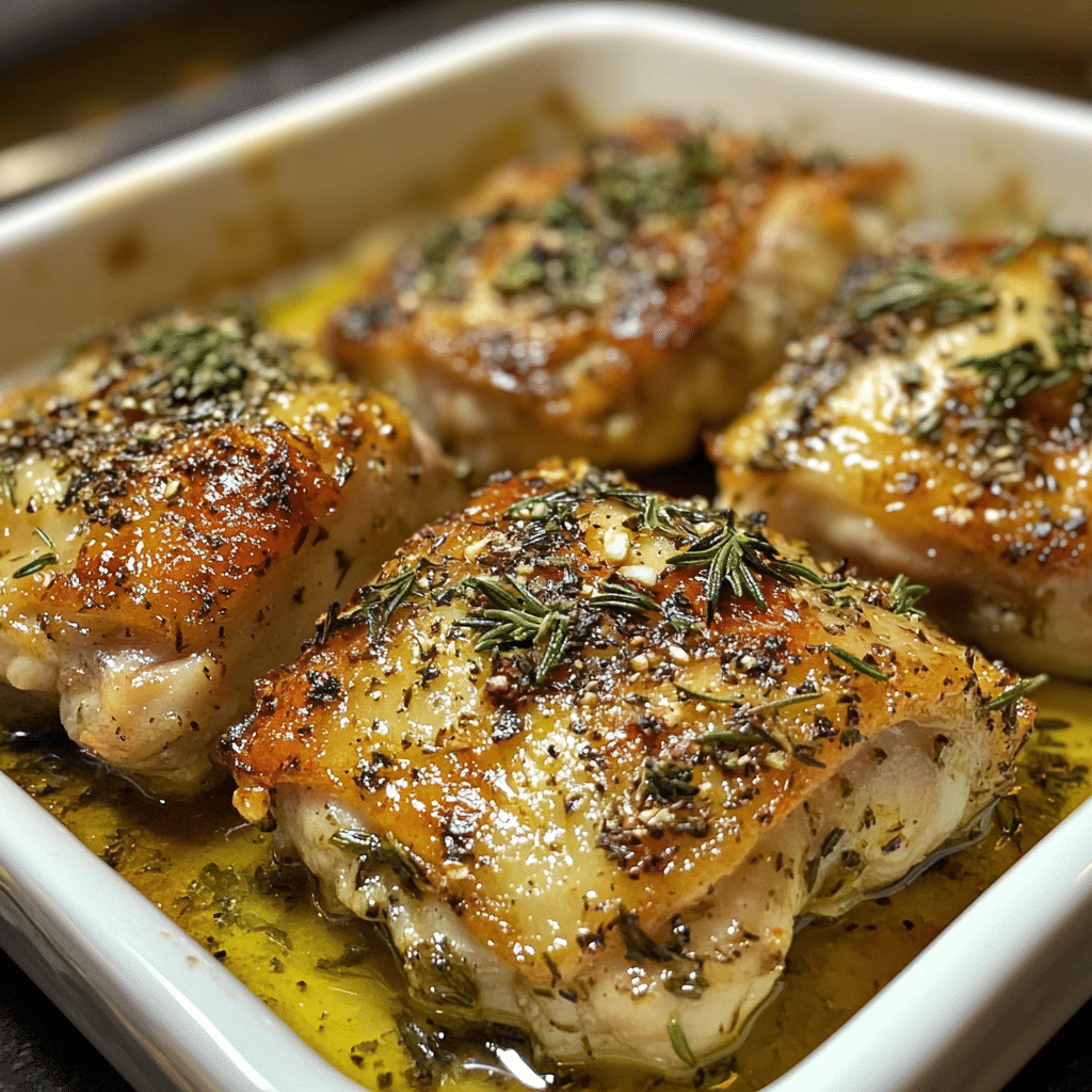 Savory Crispy Bone-In Chicken Thighs with Herb Marinade 1 Featured Image