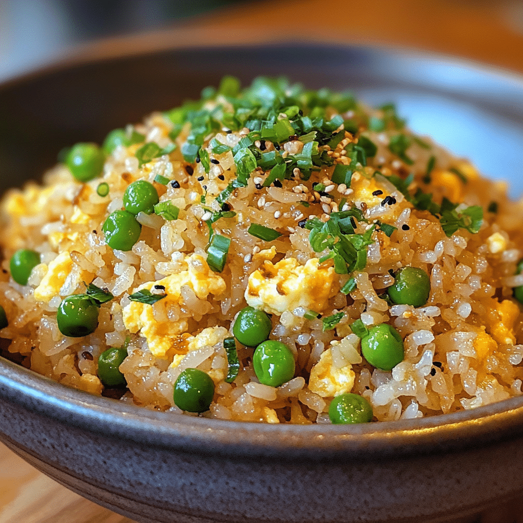 Quick & Flavorful Fried Rice Recipes for Busy Weeknights 3 Egg Fried Rice with Garlic Butter and Peas