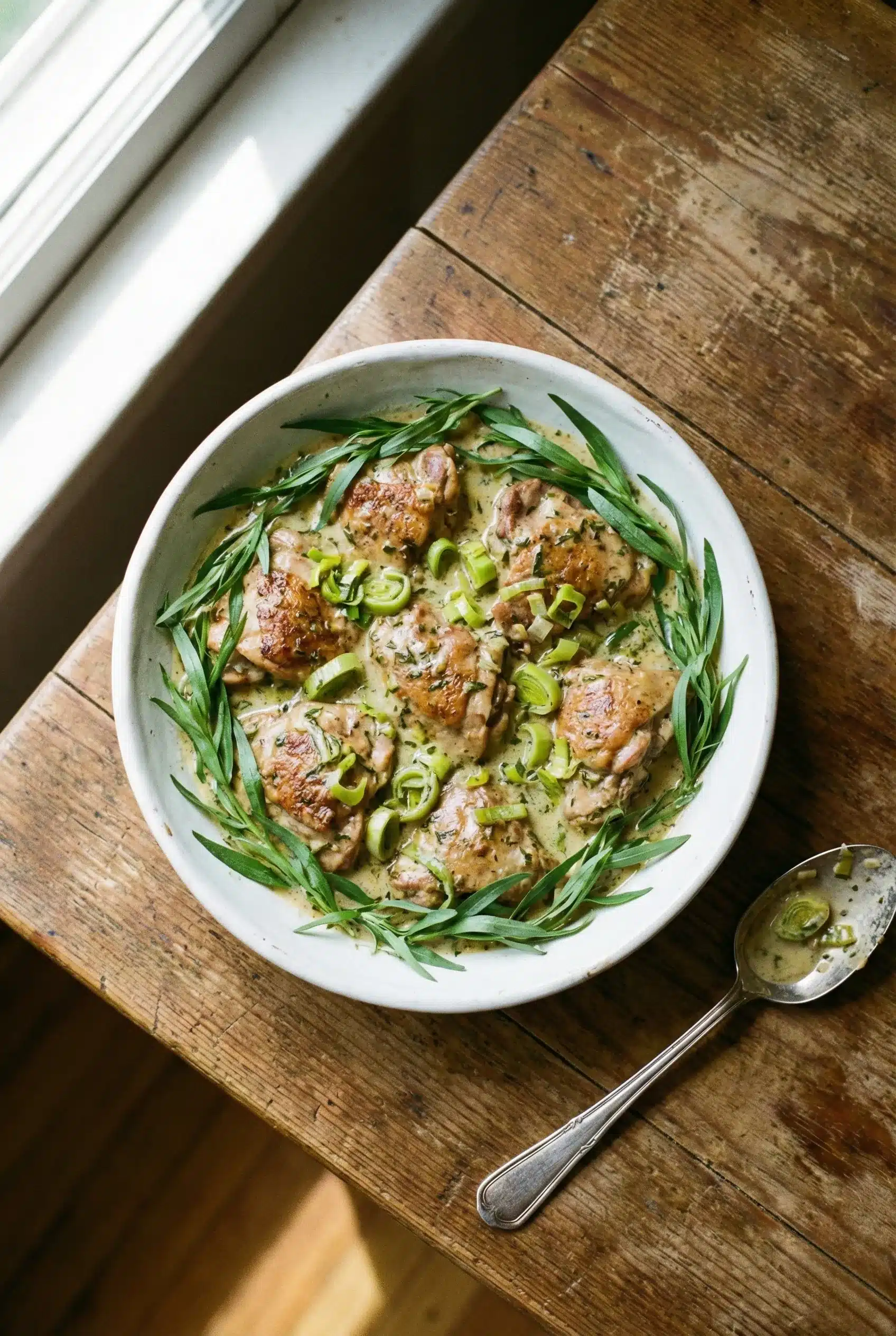 Savor the Comfort of Tarragon Chicken Fricassee with Leeks 3 Article Image