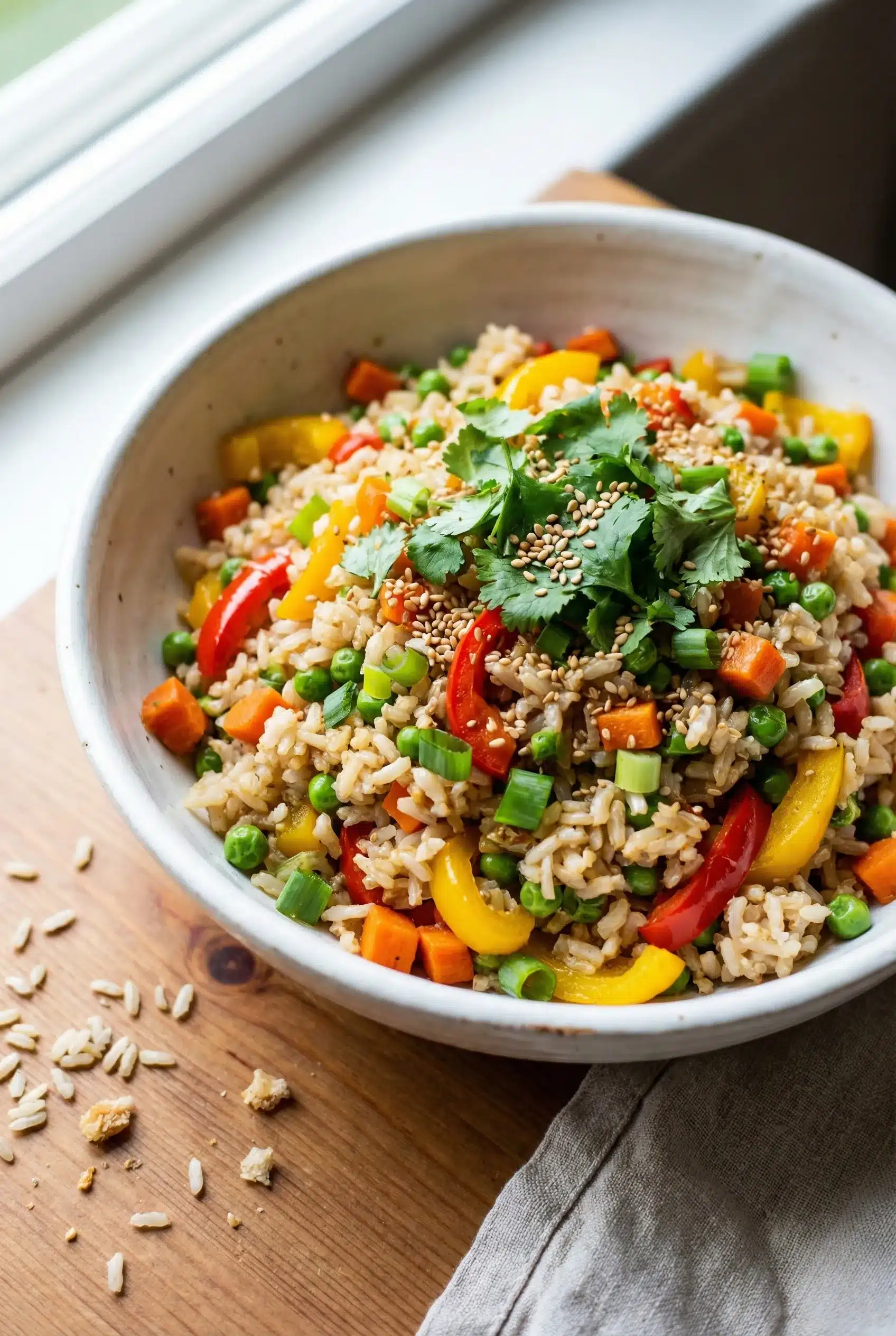 Savory Brown Rice Fried Rice with Unique Veggie Twist 1 Featured Image