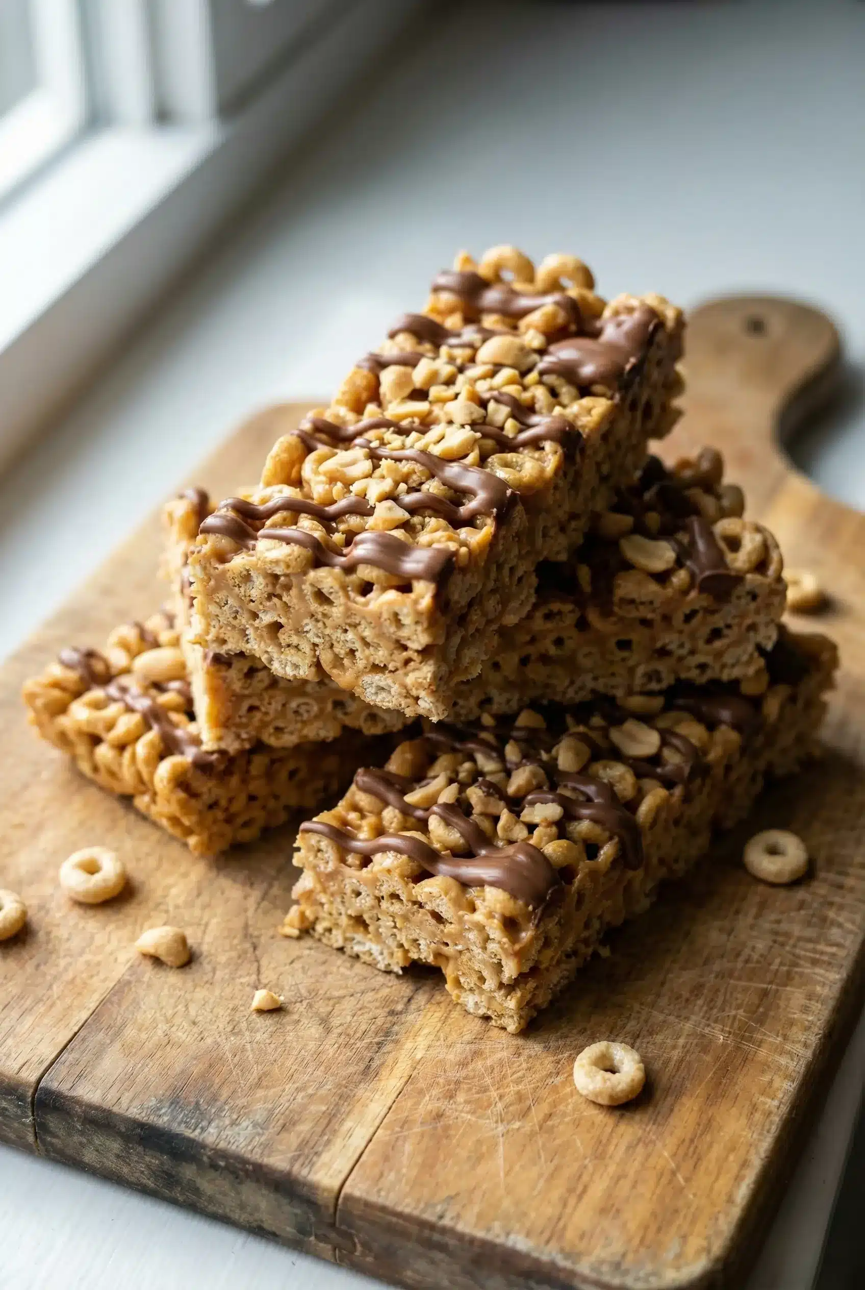 Quick and Healthy Peanut Butter Cheerio Bars for Snacks 1 Featured Image
