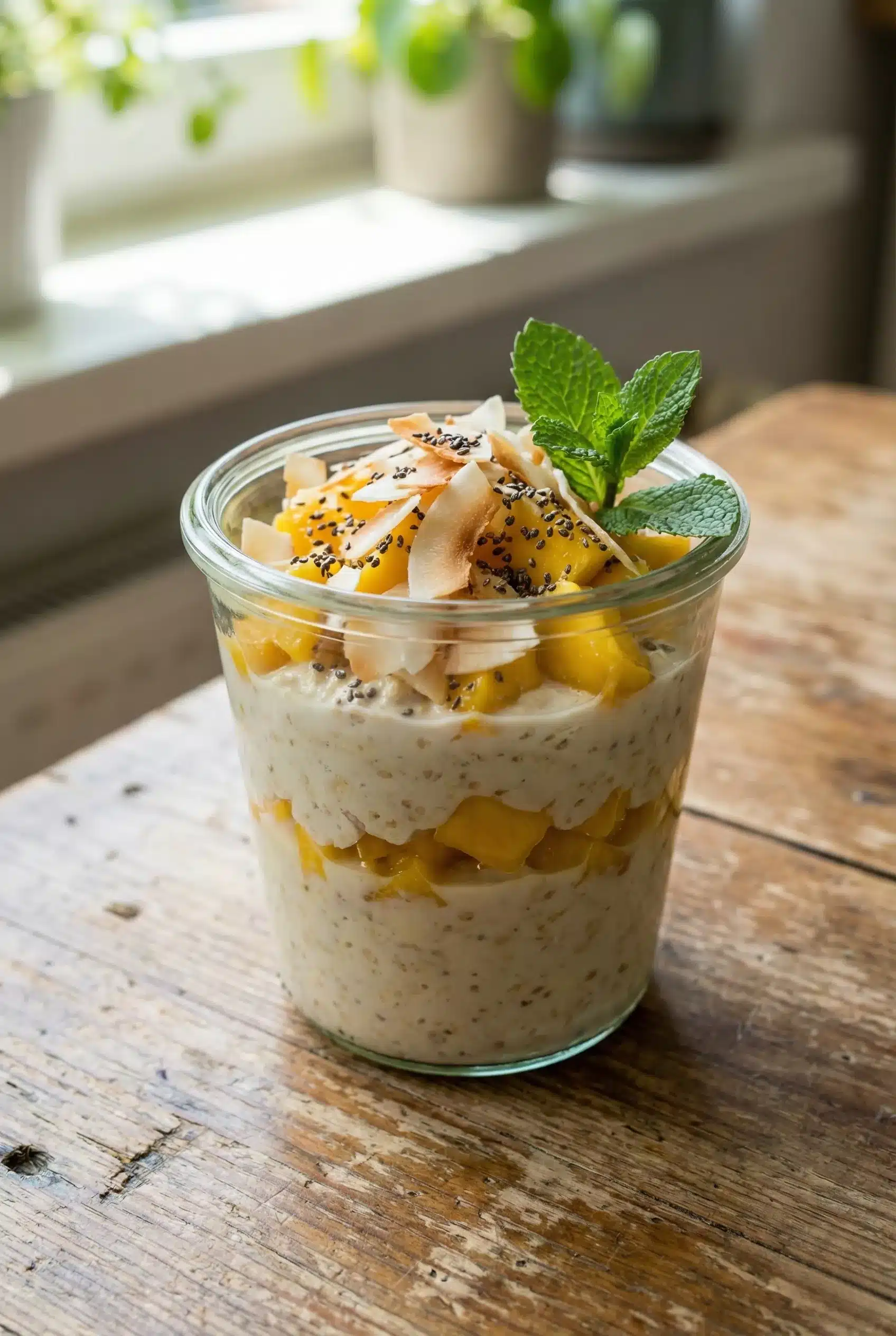 Indulge in Healthy Mango Coconut Overnight Oats Delight 1 Featured Image