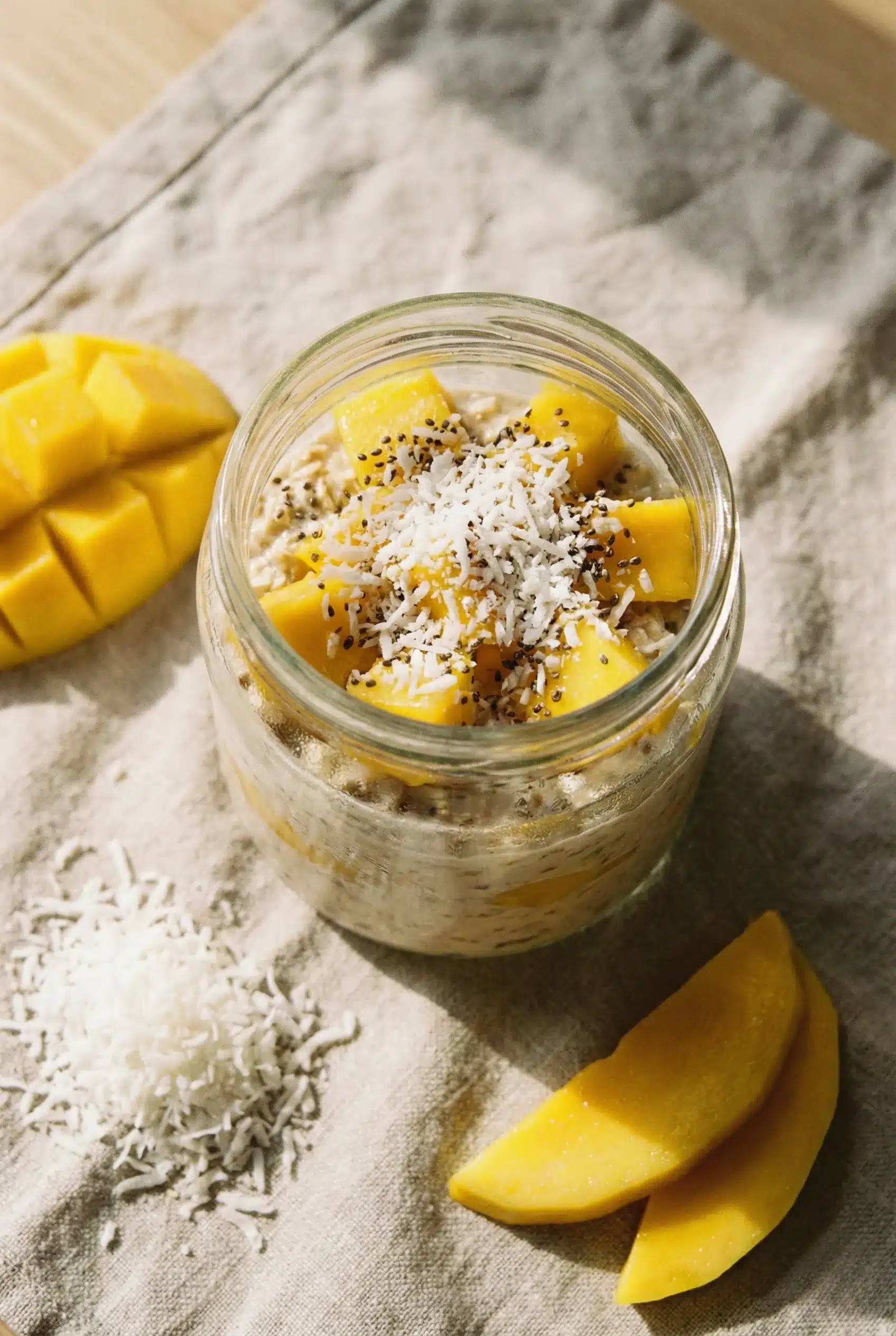 Indulge in Healthy Mango Coconut Overnight Oats Delight 3 Article Image