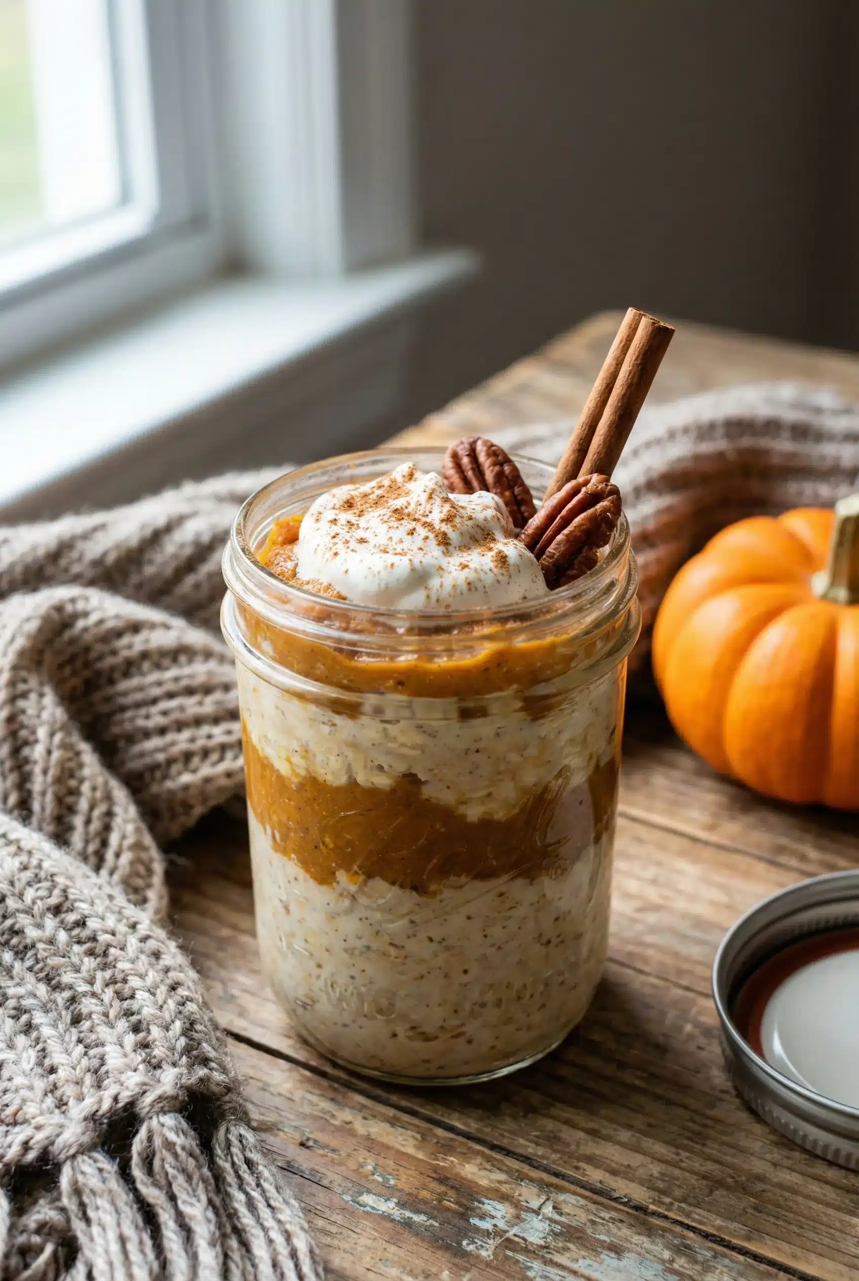 Healthy Pumpkin Pie Overnight Oats for a Cozy Breakfast 1 Featured Image