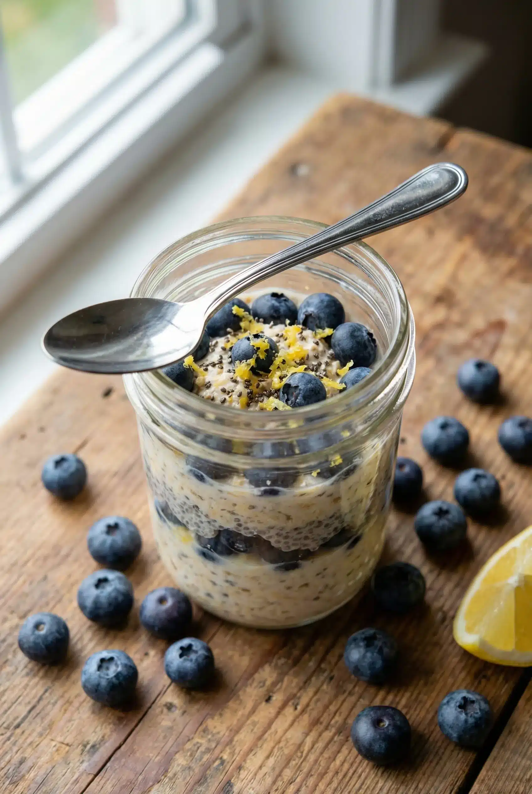Delicious Blueberry Lemon Overnight Oats with Chia Burst 3 Article Image