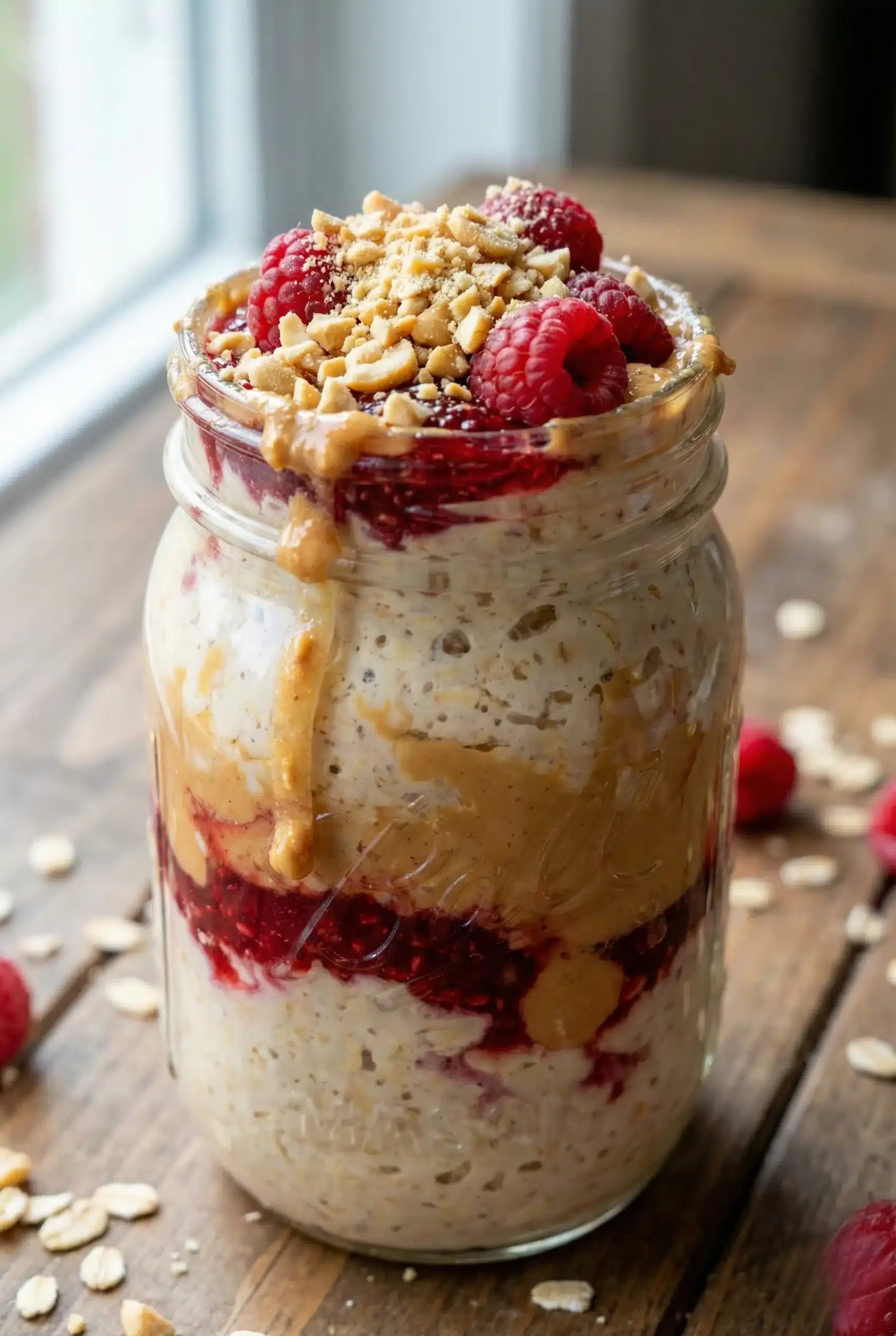Indulgent Peanut Butter Jelly Overnight Oats for Busy Mornings 1 Featured Image