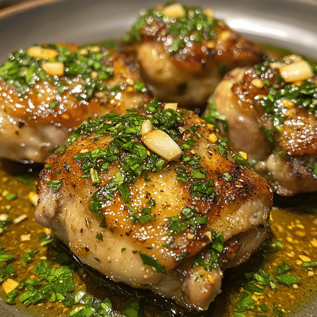 Succulent Keto Chicken Thighs with Garlic Herb Butter Sauce 1 Featured Image