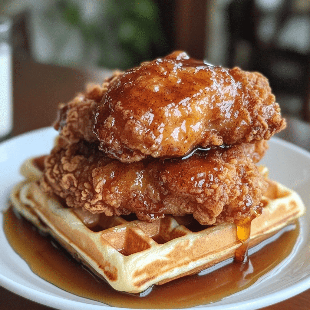 Savory Maple Glazed Chicken & Waffles with Spicy Twist 1 Featured Image